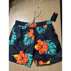 New Mens Maui and Sons Tropical 🌴 Print Swim Trunks size Medium